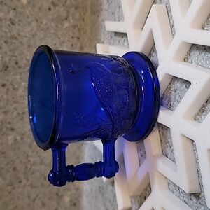 Boyd Heron and Peacock Blue Cobalt Glass Children's Mug Cup
